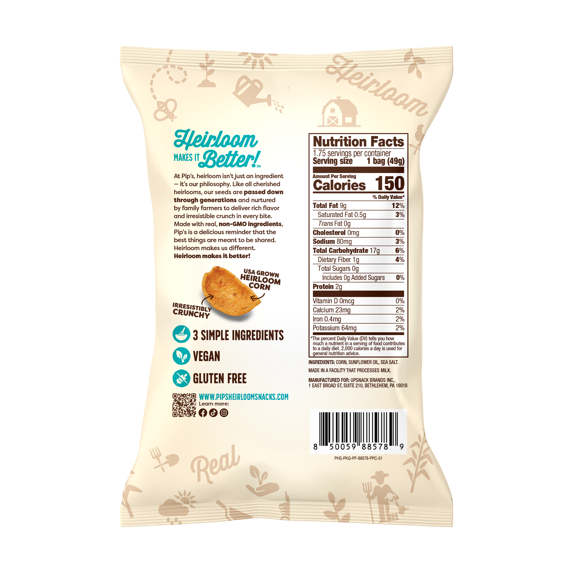 Sea Salt Corn Dippers Snack Size 1.75 oz, 24-count